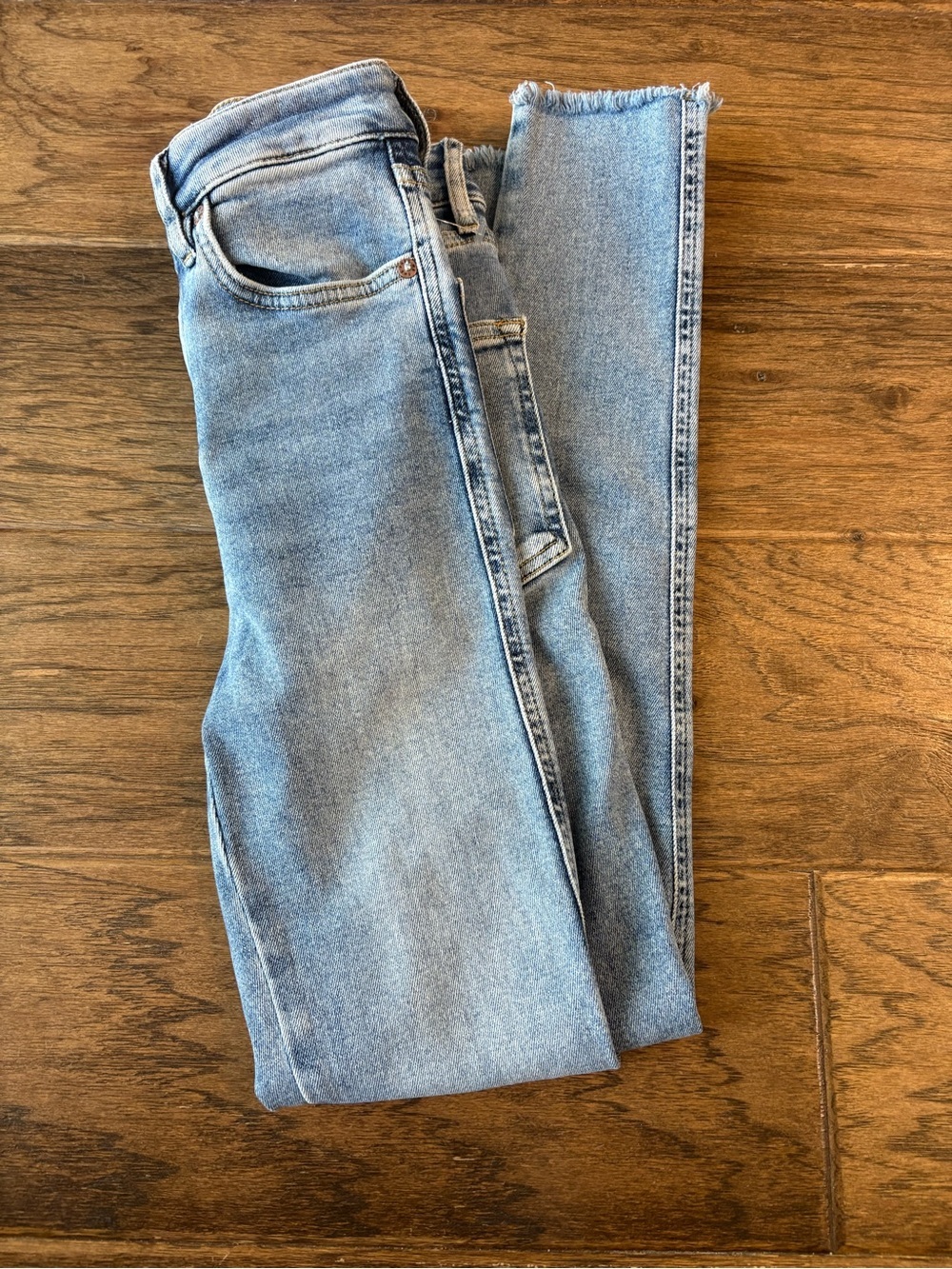 We The Free Straight Leg Light Blue Jeans
